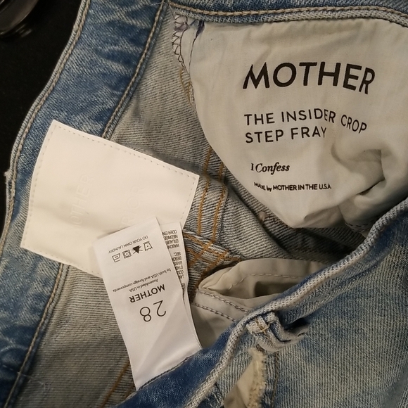 💕MOTHER SUPERIOR💕 The Insider Crop Step Fray Jeans ~ I Confess 28 NWOT - Picture 17 of 17